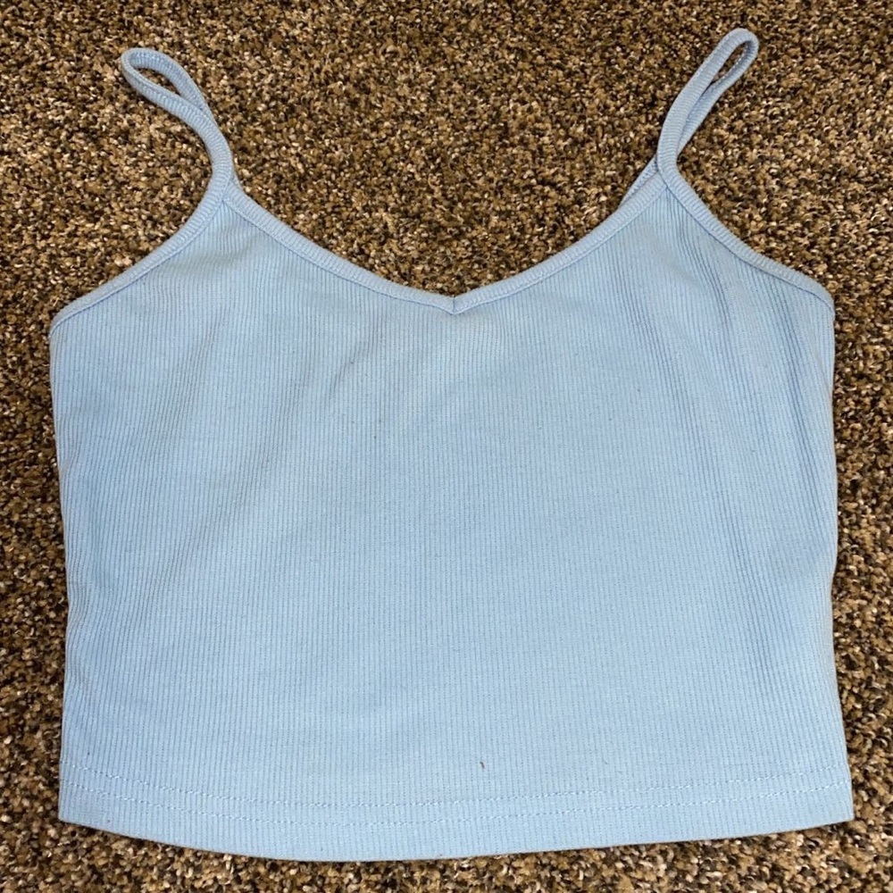 Blue crop top